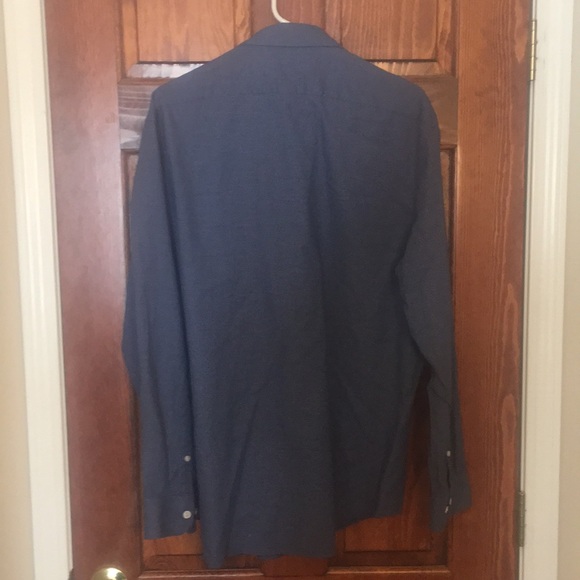 Perry Ellis Blue Textured Dress Shirt [Slim Fit] - Picture 3 of 4